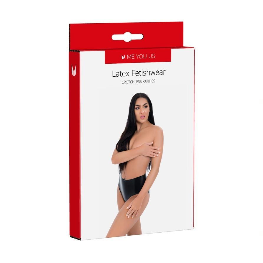 Me You Us Latex Crotchless Panties - Image 2