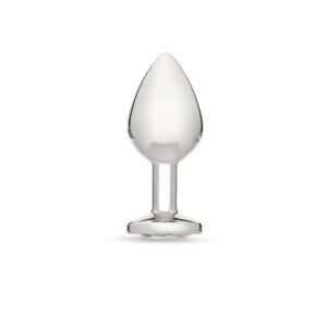 Me You Us Crystal Jewels Metal Butt Plug Clear Medium