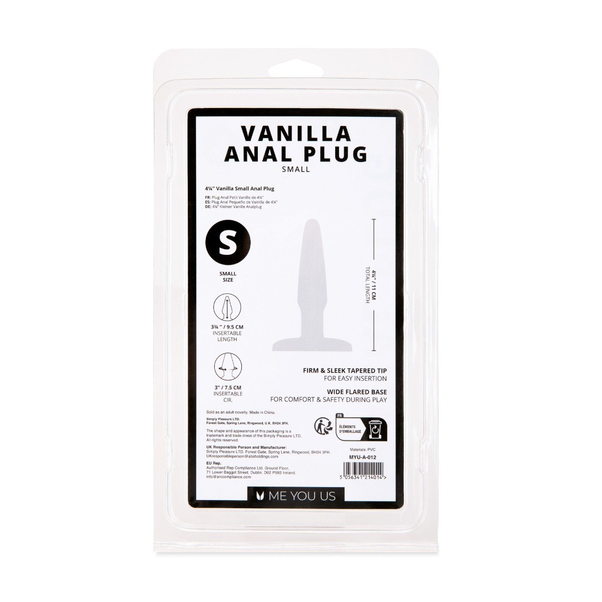 Me You Us Vanilla Small Anal Plug - Image 3