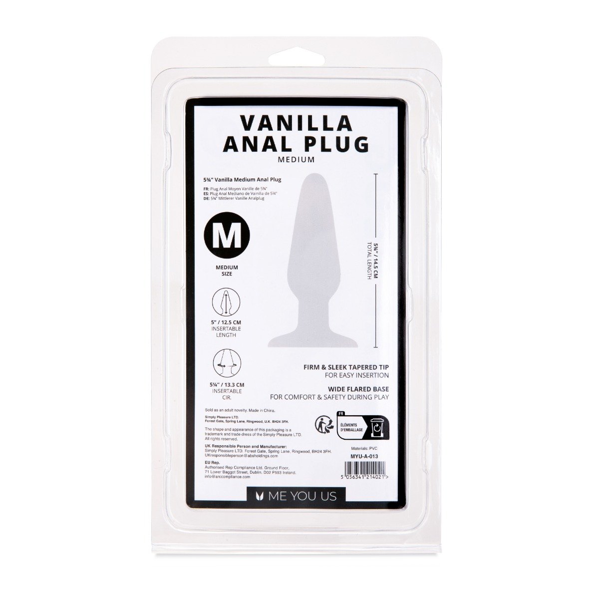 Me You Us Vanilla Medium Anal Plug - Image 3
