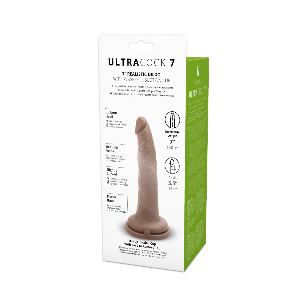 Me You Us Ultra Cock 7inch Caramel Realistic Dildo - Image 5