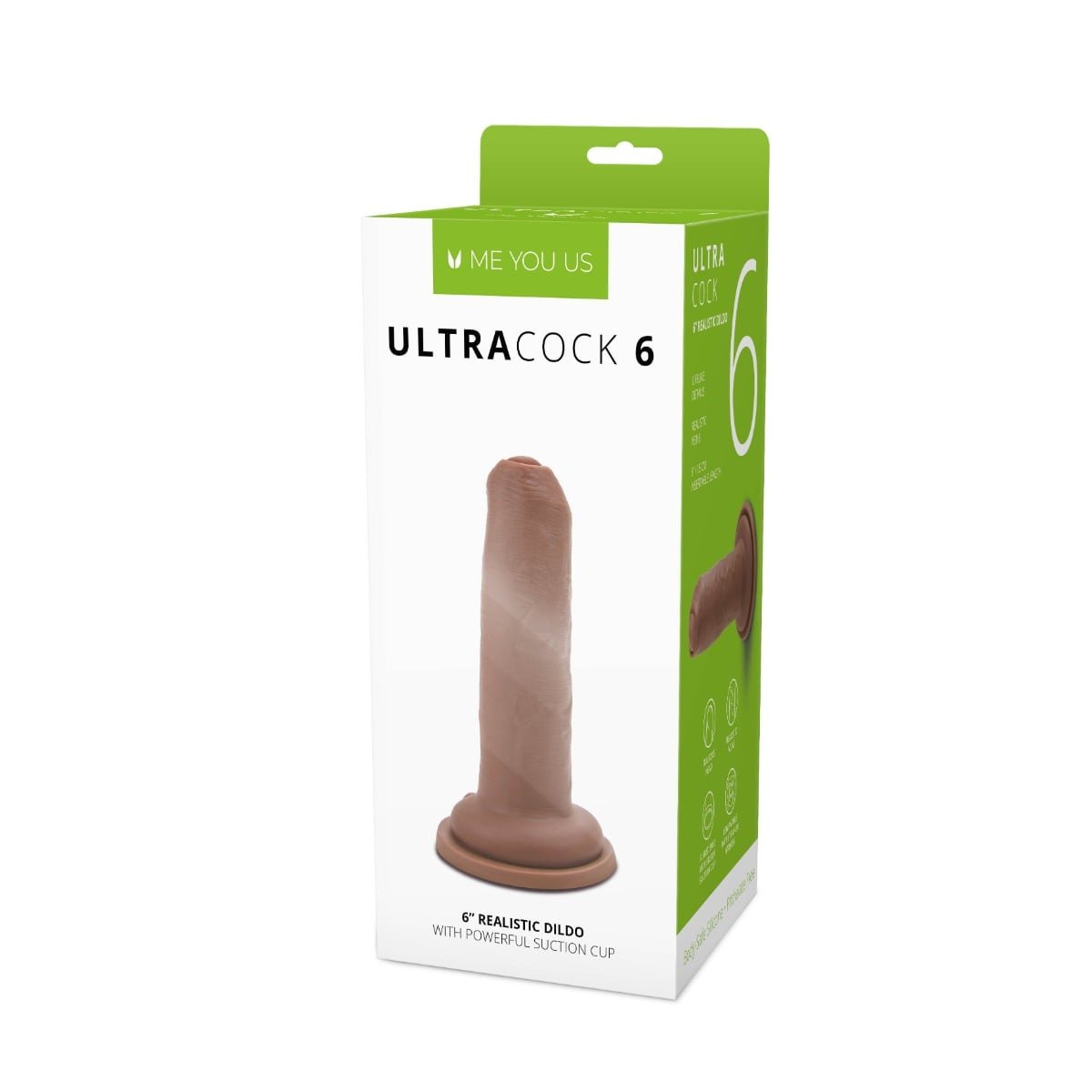 Me You Us Uncut Ultra Cock 6inch Caramel Realistic Dildo - Image 2