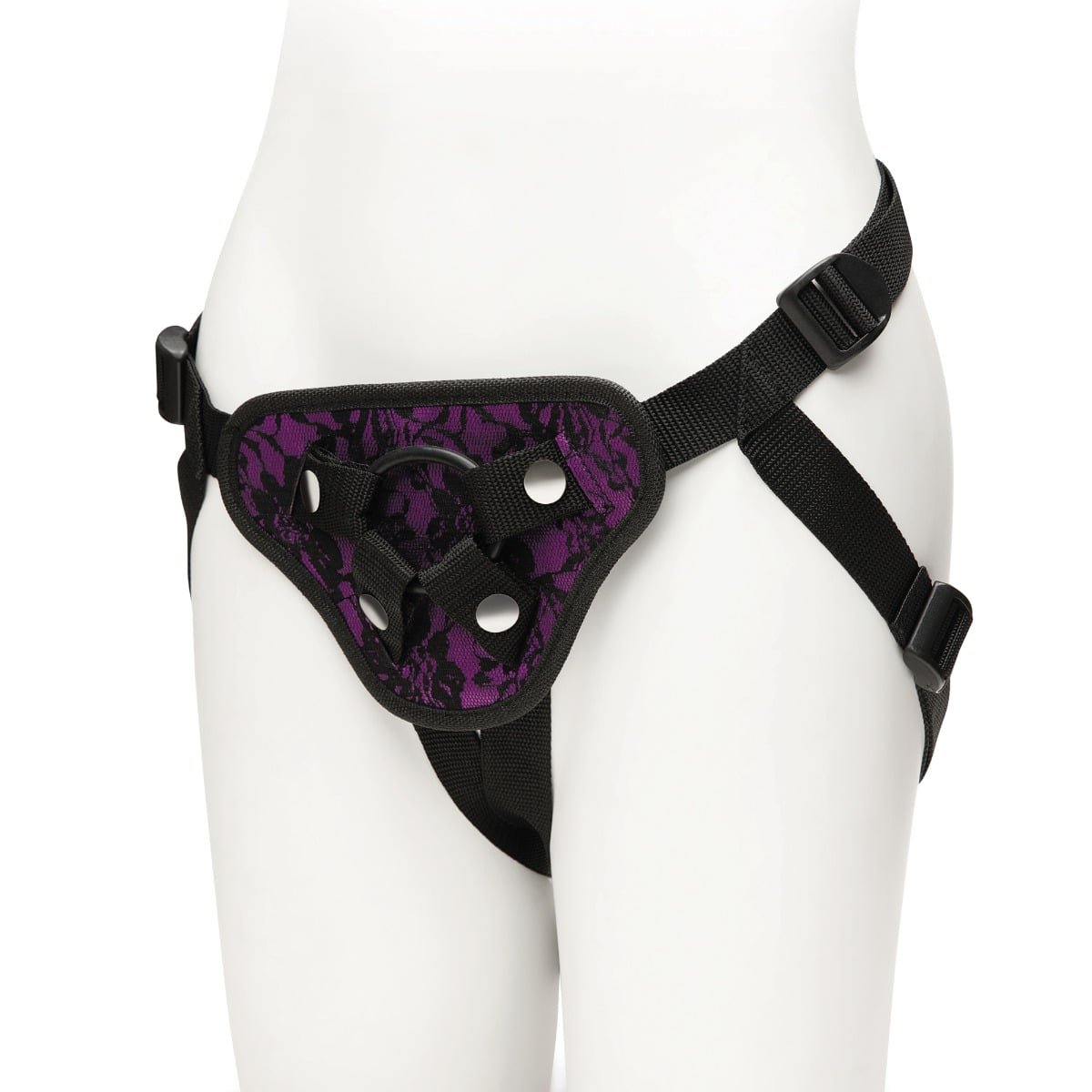 Me You Us Lace Adjustable Harness With Bullet Pocket Purple - Image 6