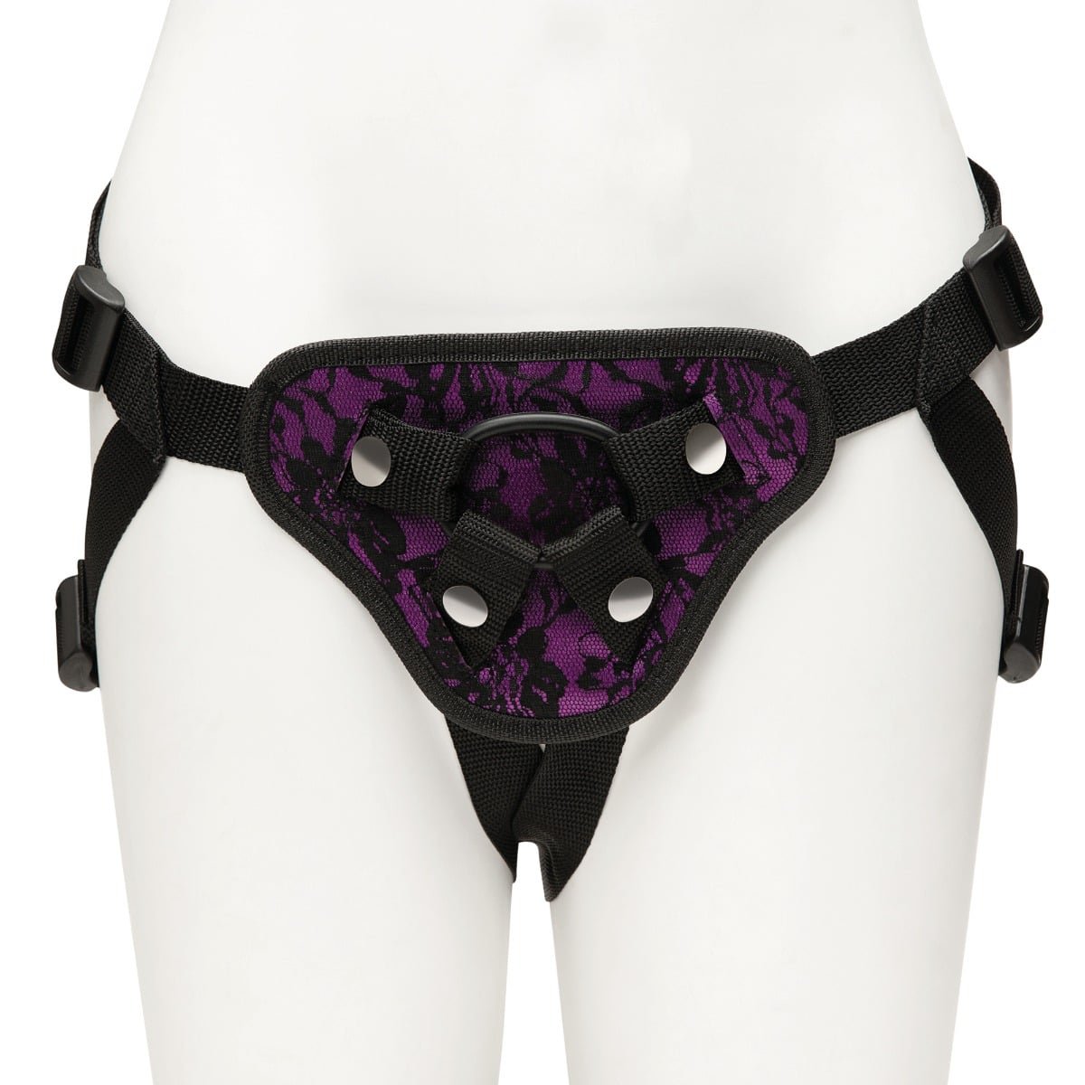Me You Us Lace Adjustable Harness With Bullet Pocket Purple - Image 8