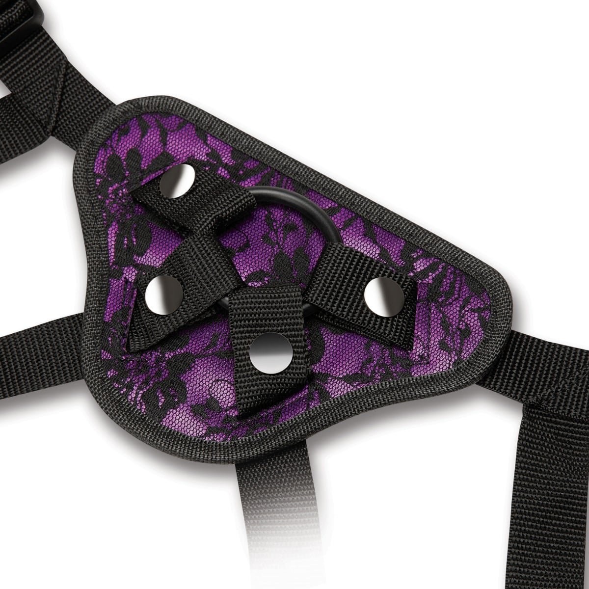 Me You Us Lace Adjustable Harness With Bullet Pocket Purple - Image 9