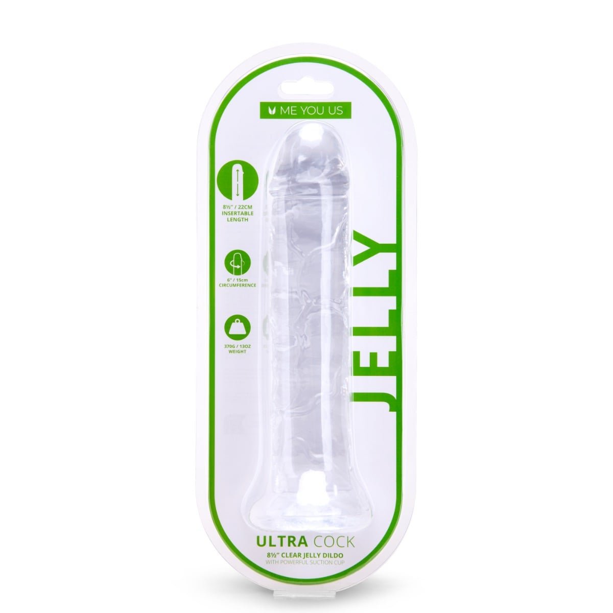 Me You Us Ultra Cock Jelly Dong Clear 8.5 Inch - Image 2