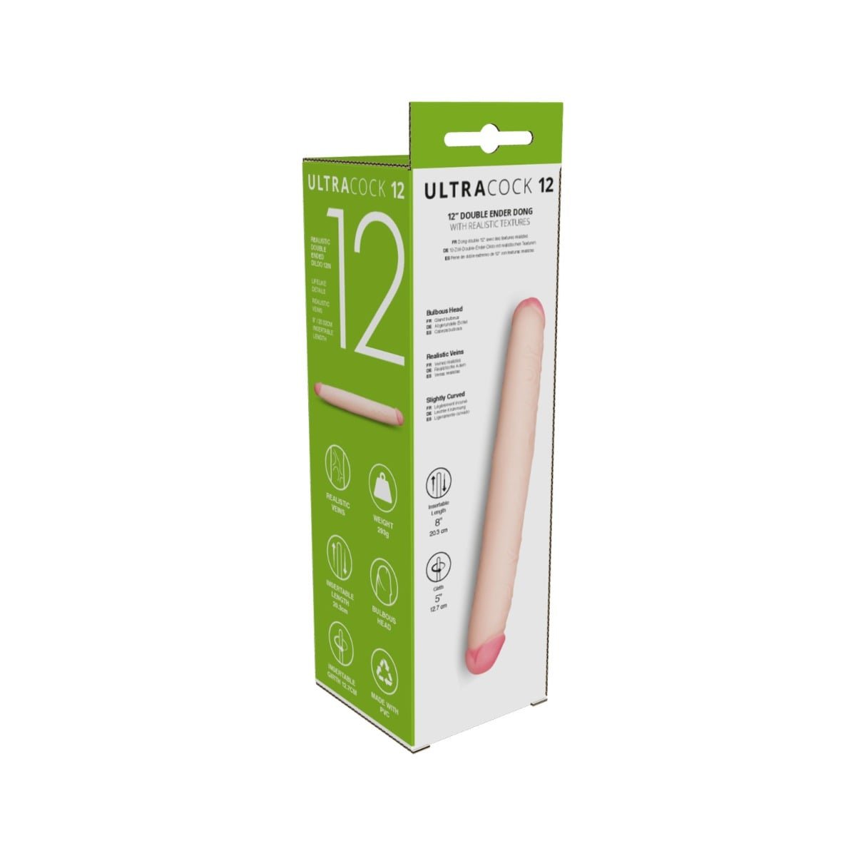 Me You Us Ultra Cock Double Ended Dildo (12") - Image 4