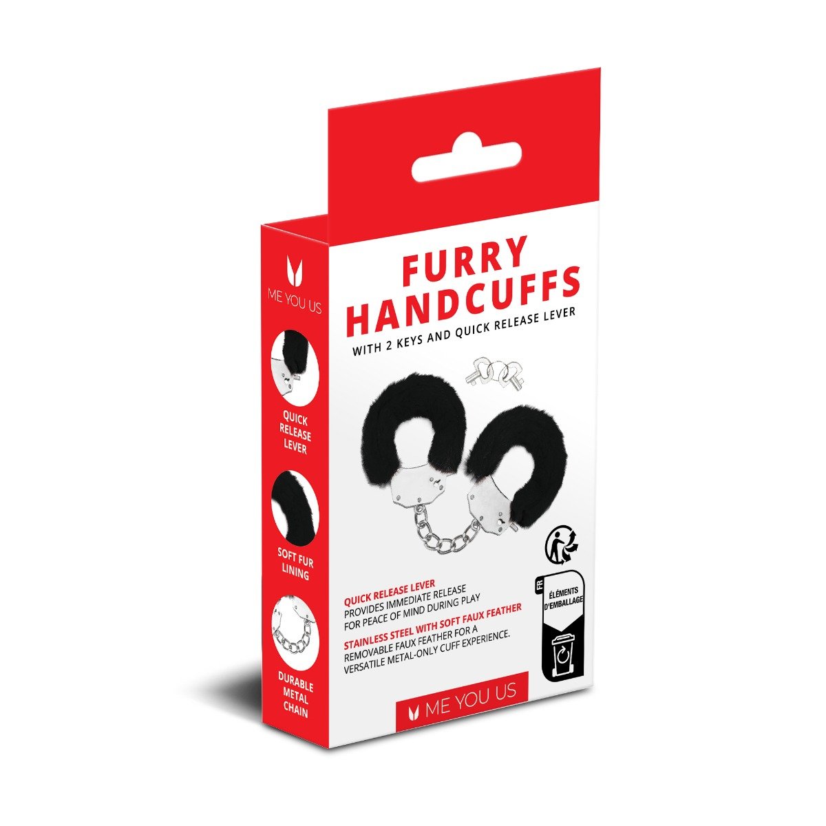 Me You Us Furry Handcuffs Black - Image 6