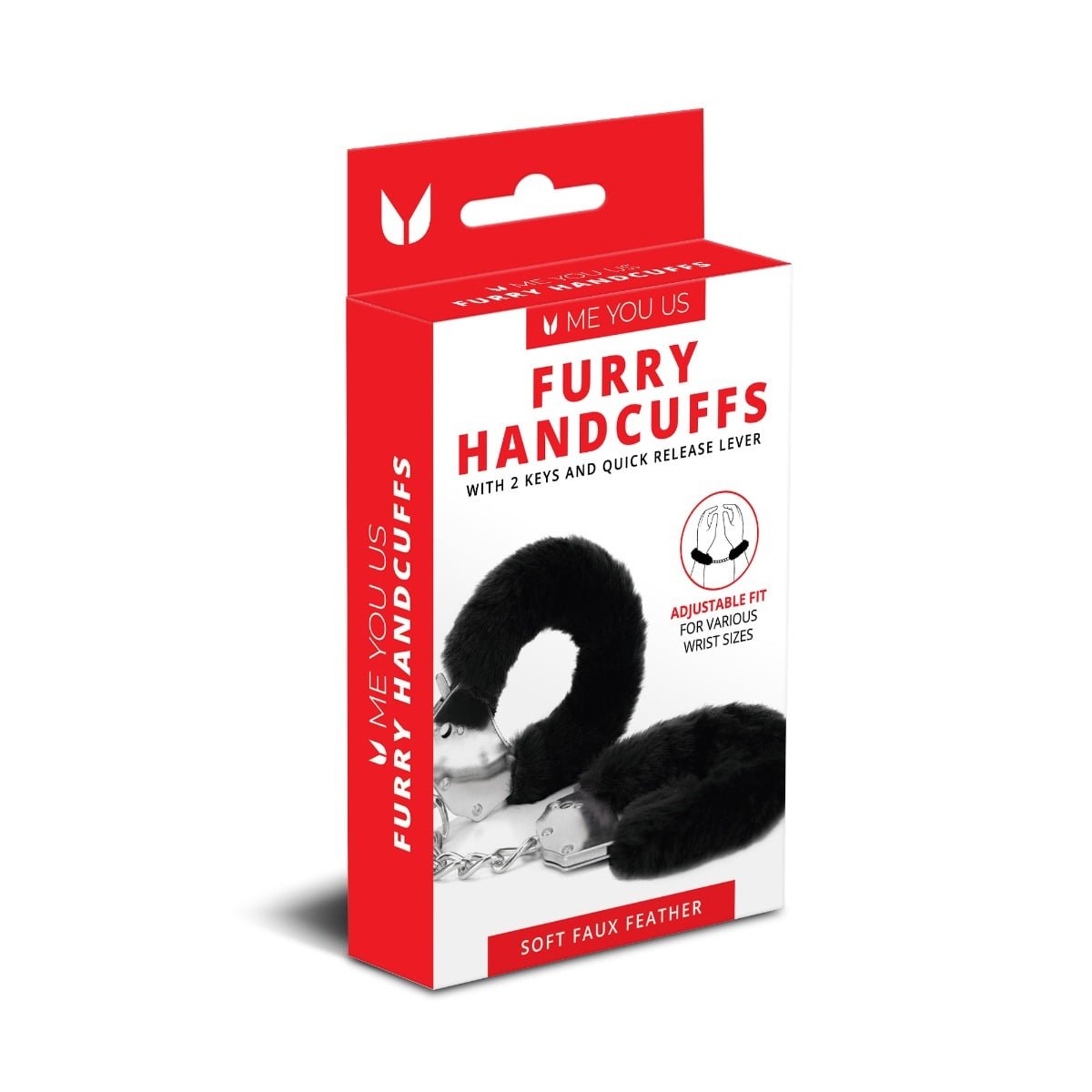 Me You Us Furry Handcuffs Black - Image 2