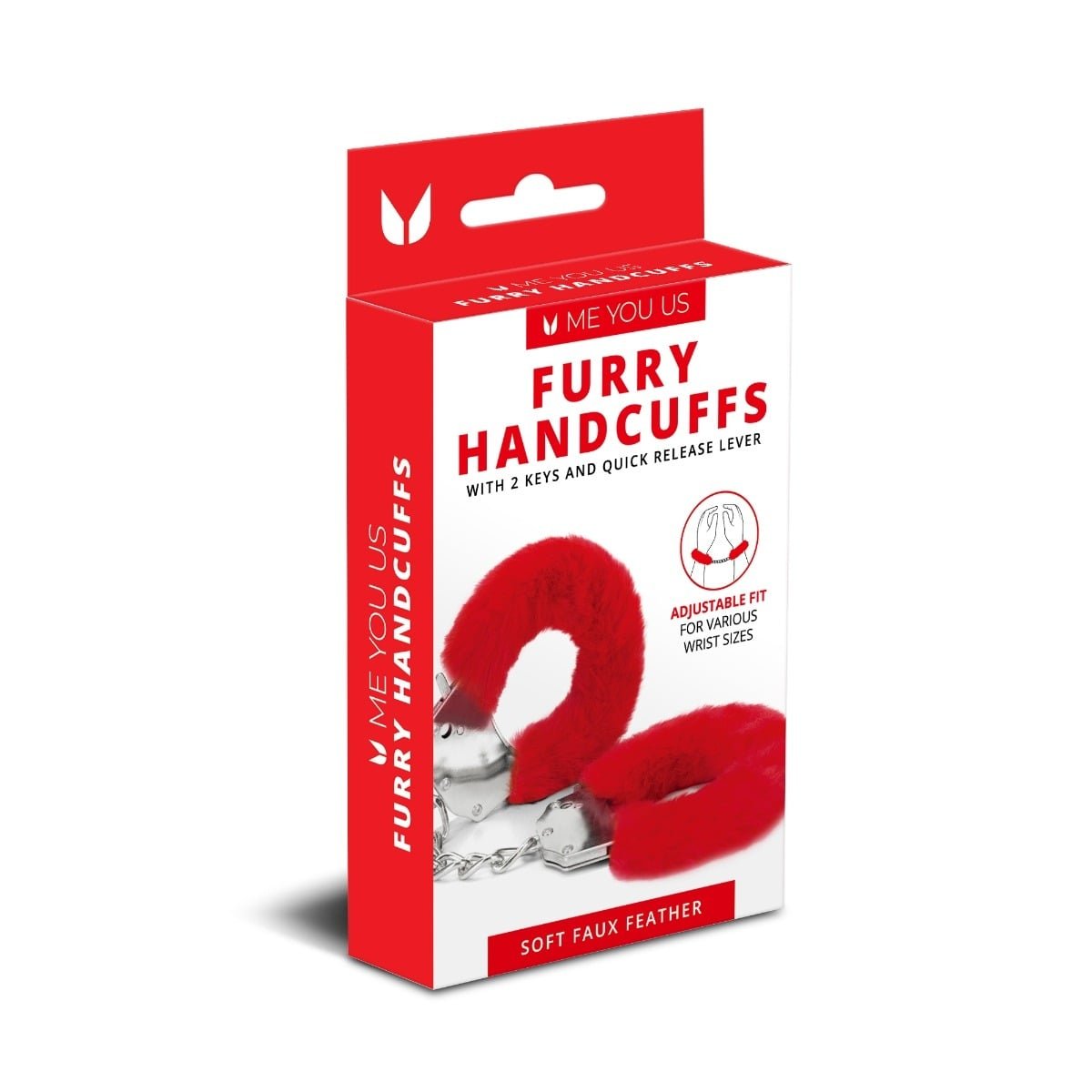 Me You Us Furry Handcuffs Red - Image 2