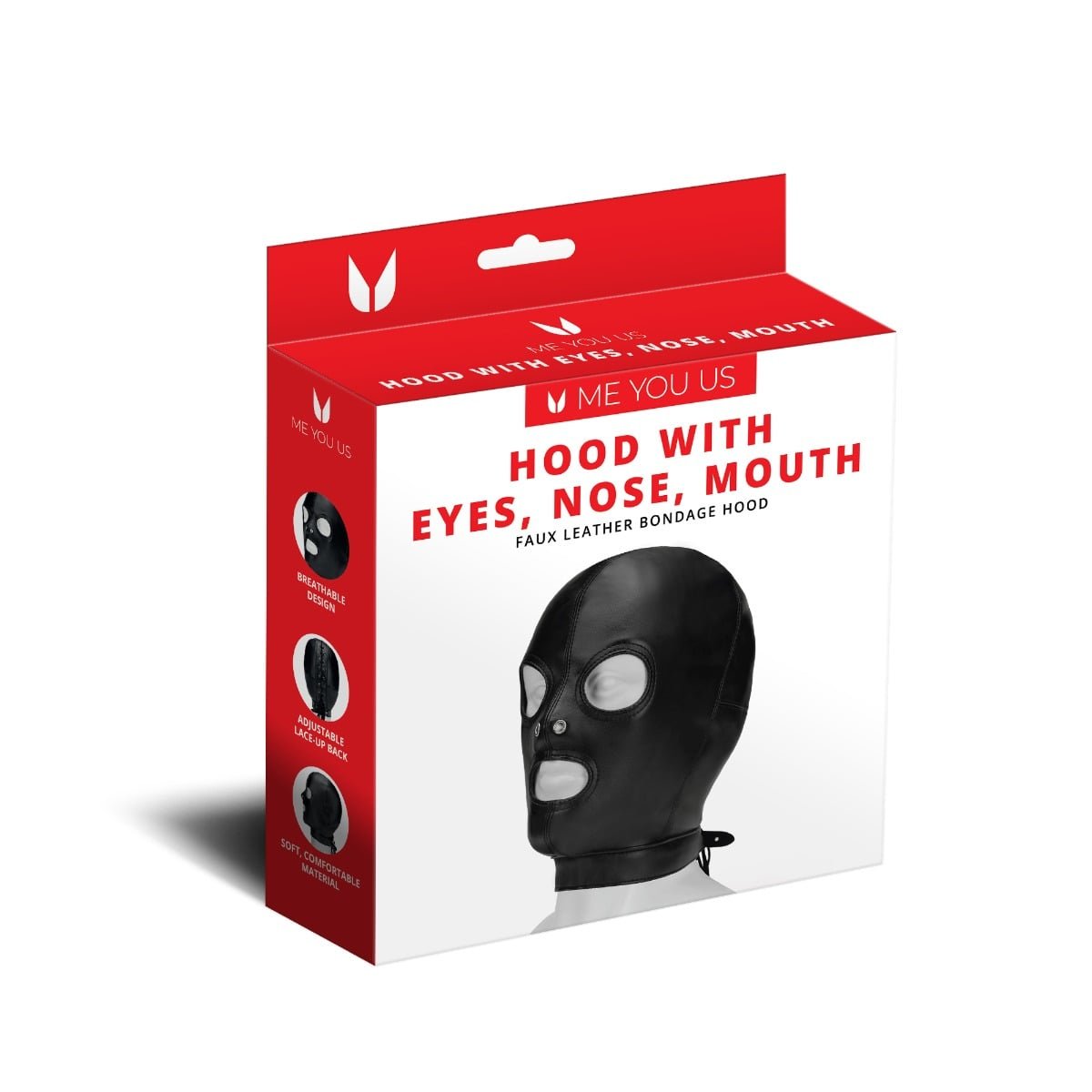 Me You Us Black Hood with Eyes Nose Mouth - Image 2