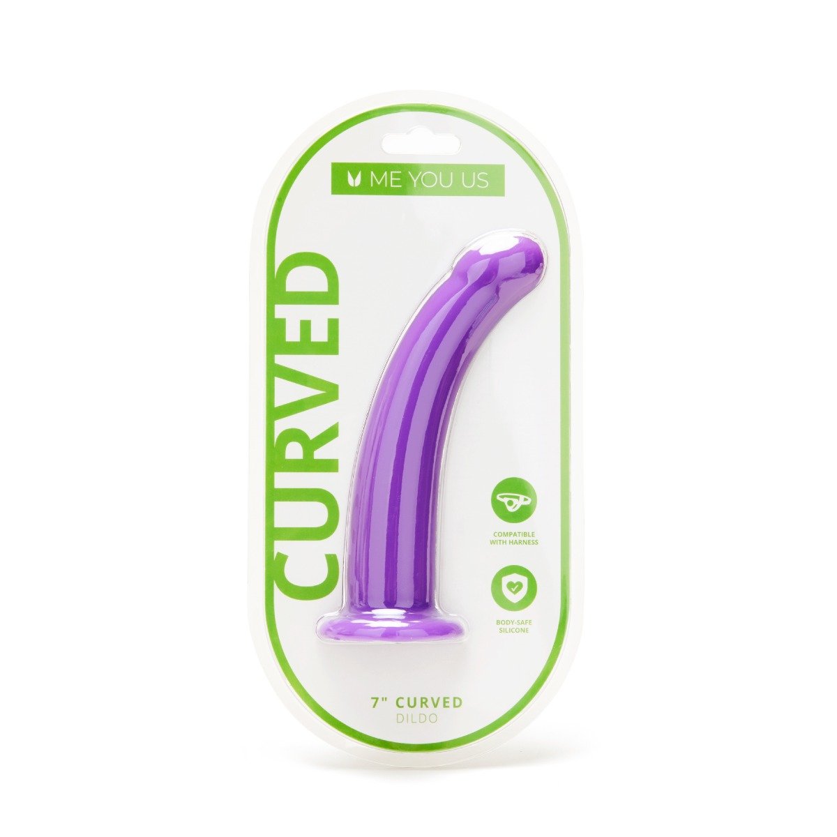 Me You Us Curved Dildo Purple 7 Inch - Image 2