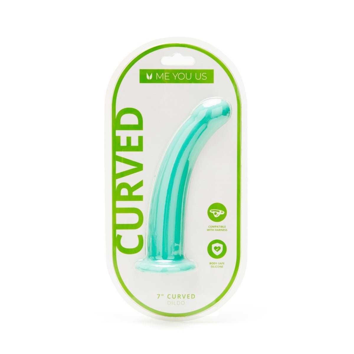 Me You Us Curved Dildo Aqua 7 Inch - Image 2
