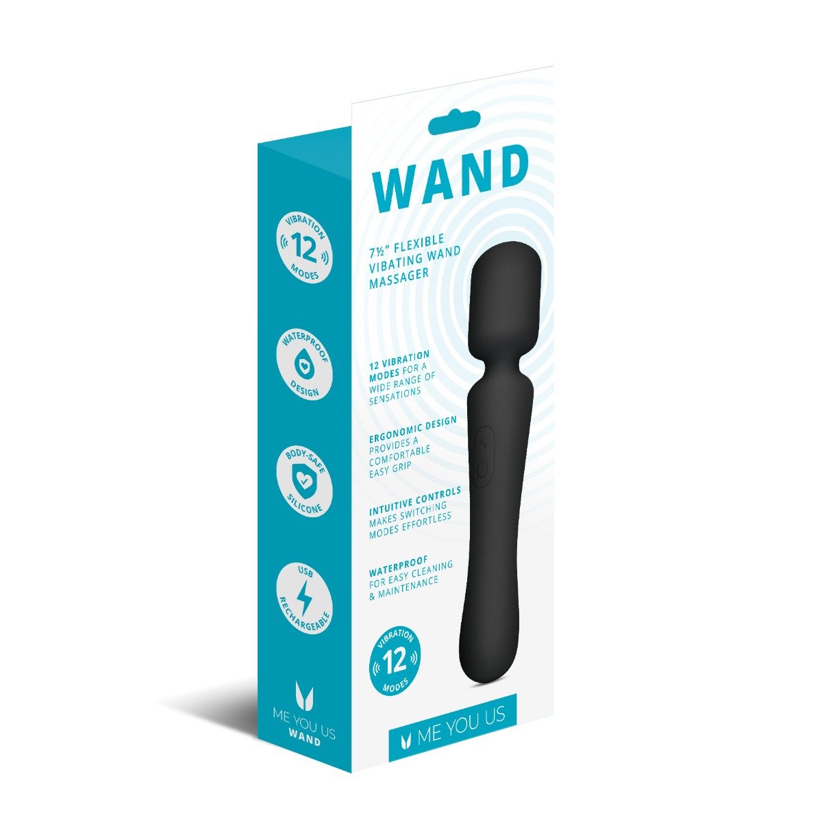 Me You Us Wand Vibrator Black - Image 5