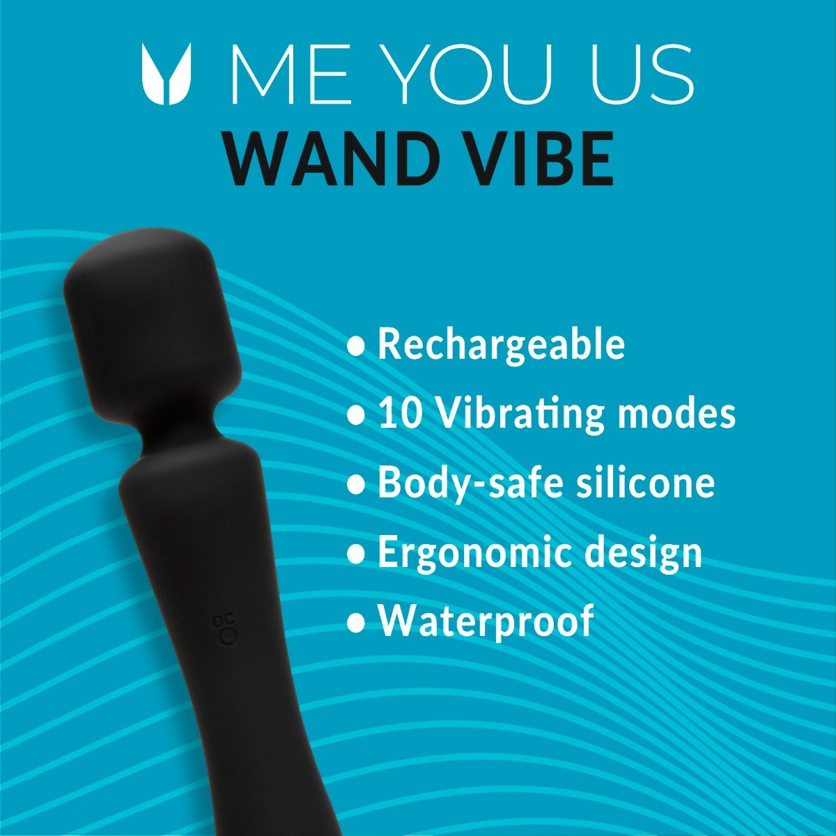 Me You Us Wand Vibrator Black - Image 4