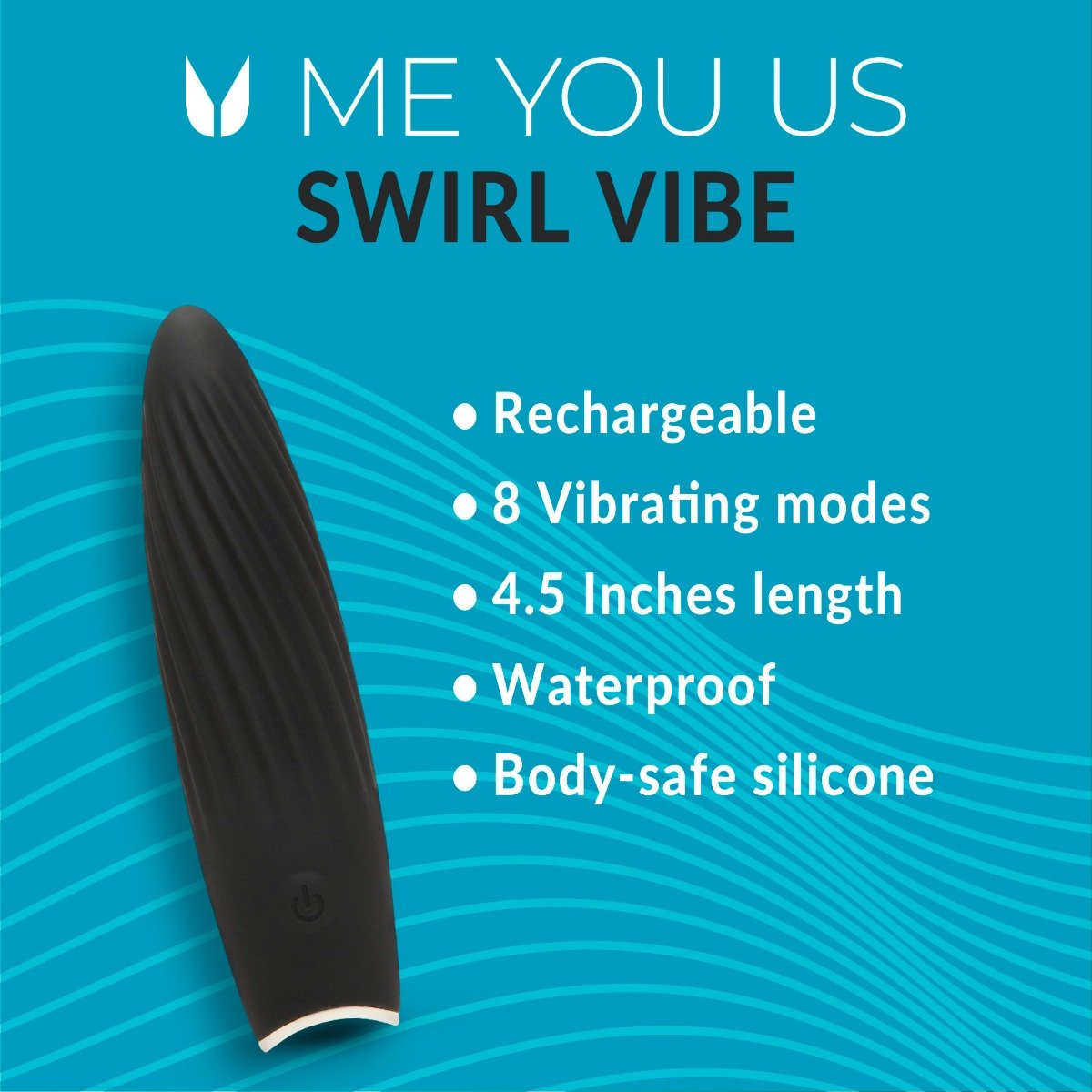 Me You Us Swirl Bullet Vibrator Black - Image 6
