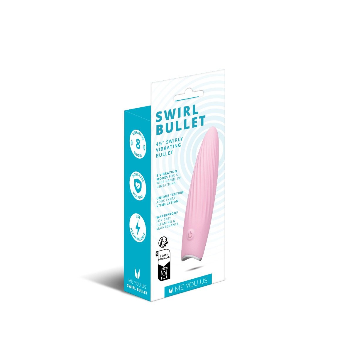 Me You Us Swirl Bullet Vibrator Pink - Image 7