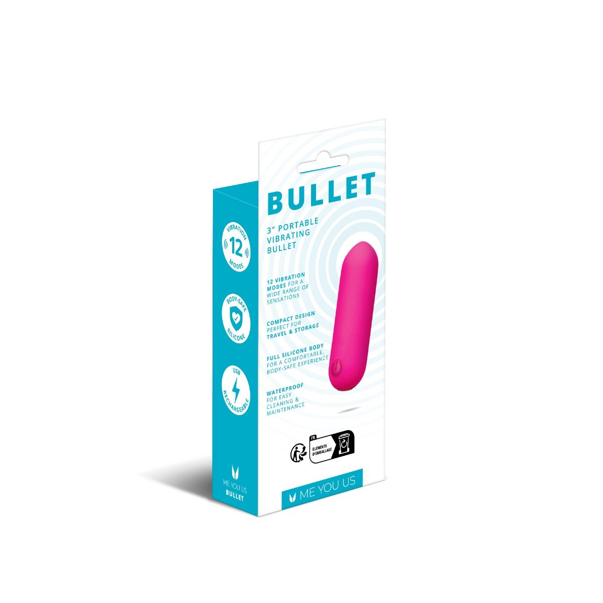 Me You Us Bullet Vibrator Hot Pink - Image 6