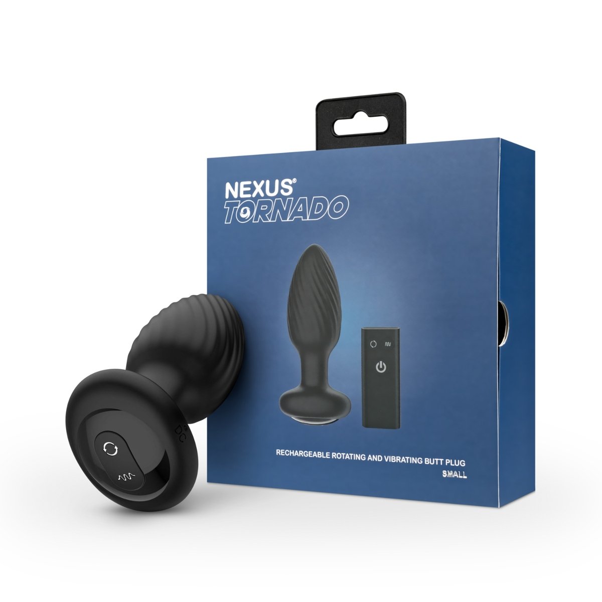TORNADO Remote Control Rotating Butt Plug Medium - Black - Image 2