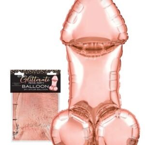Little Genie Glitterati 3ft Rose Gold Mylar Balloon