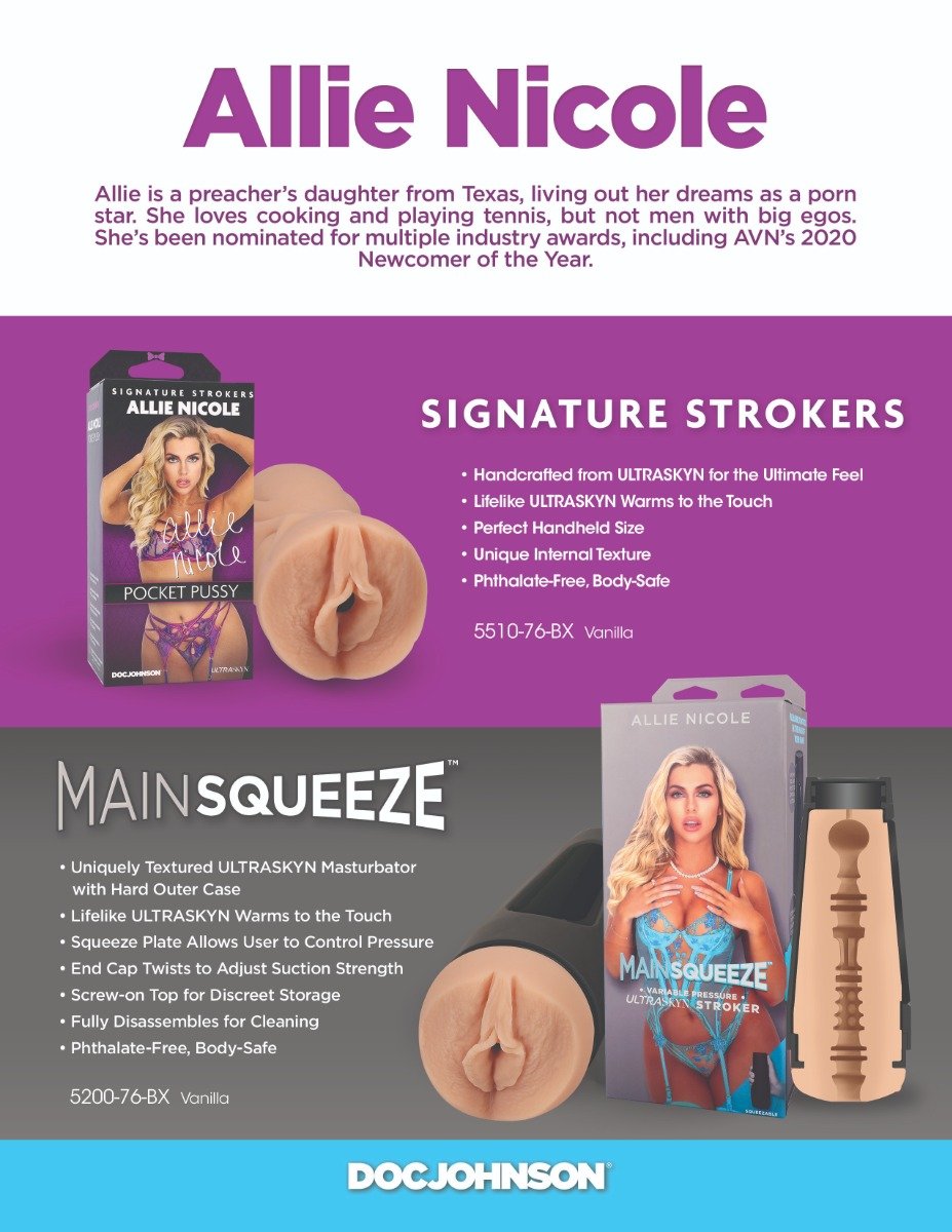 Doc Johnson Signature Strokers Allie Nicole ULTRASKYN Pocket Pussy - Image 9