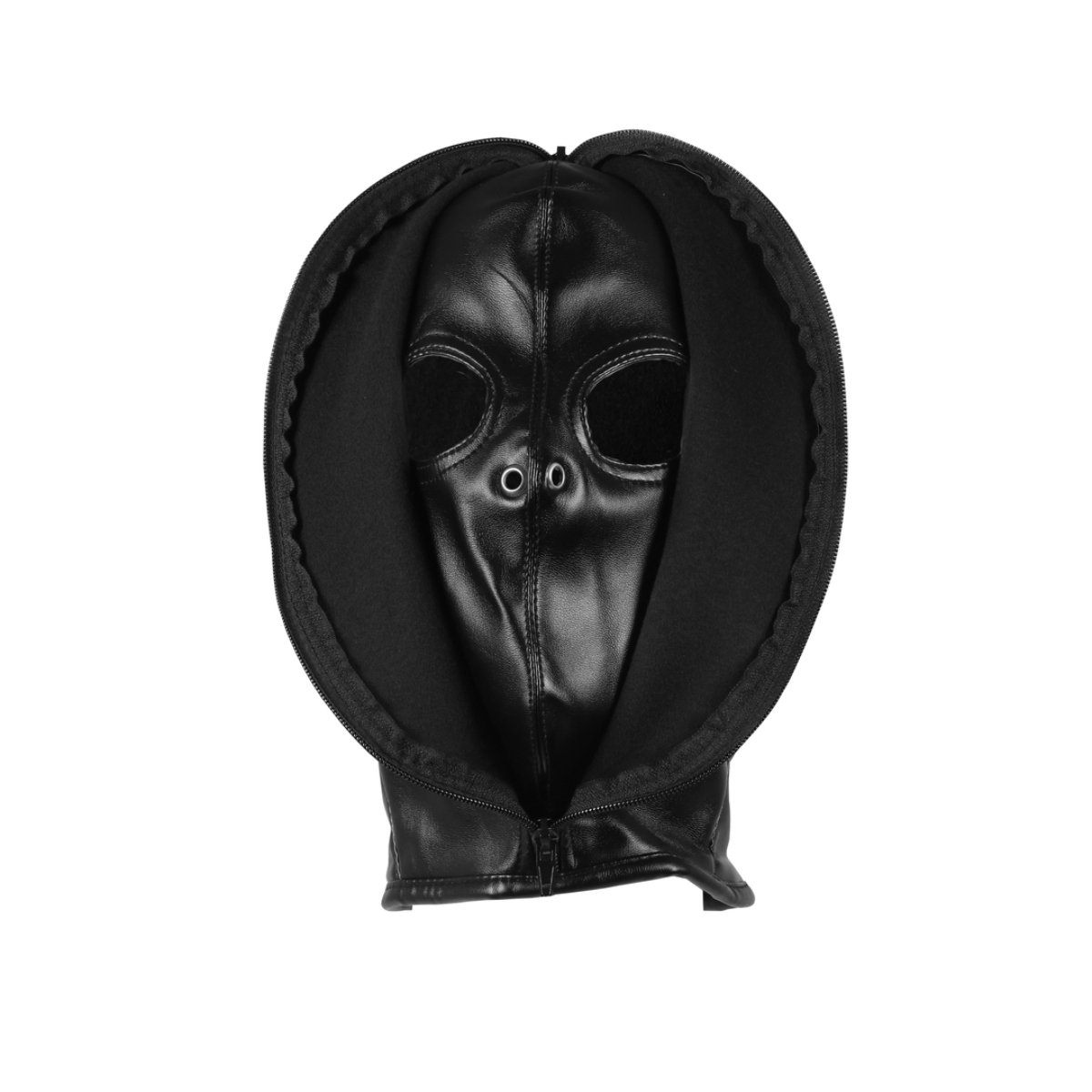 Zipup Bondage Mask Black - Image 3