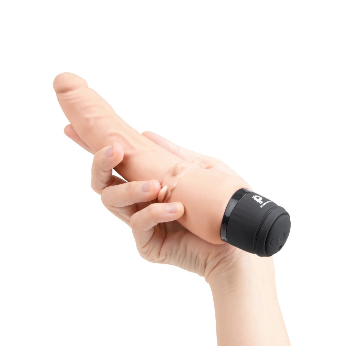 Powercocks 7" Slim Anal Realistic Vibrator Flesh - Image 3