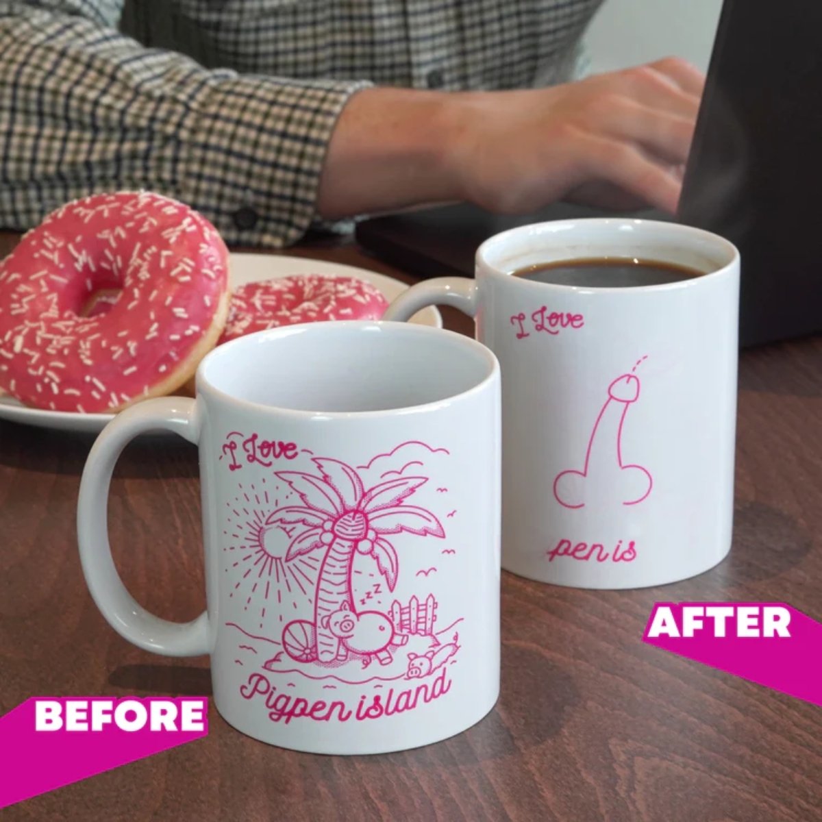 Rude Heat Change Mug - Pigpen Island - Image 3