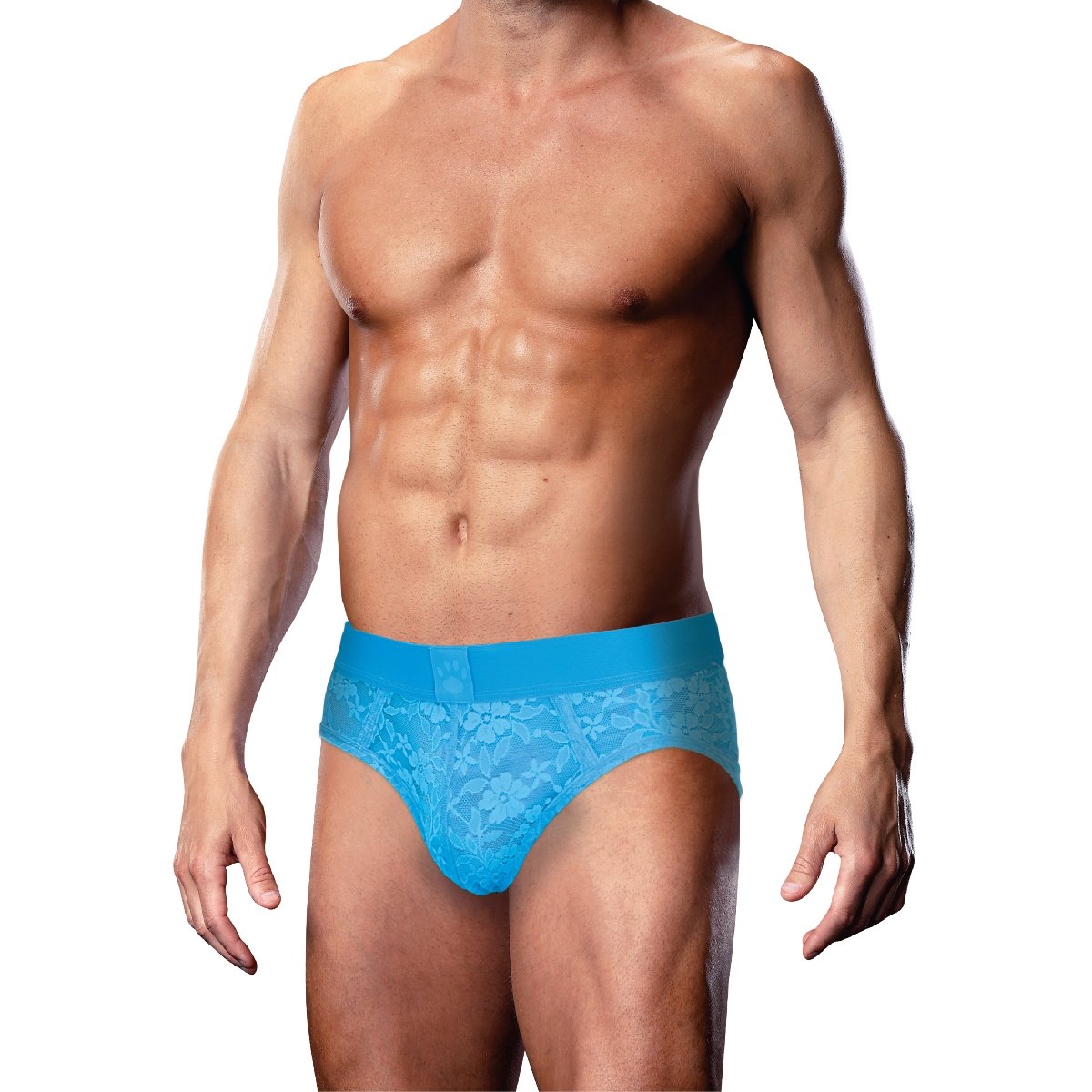 Prowler Neon Blue Lace Open Back Brief XX Large
