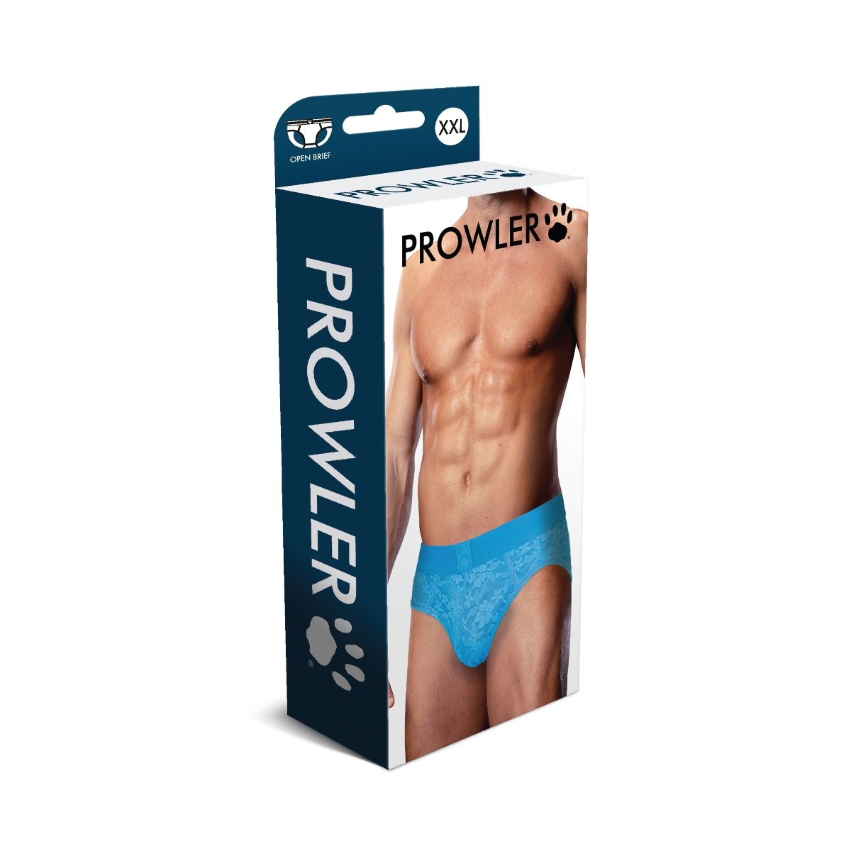Prowler Neon Blue Lace Open Back Brief XX Large - Image 2