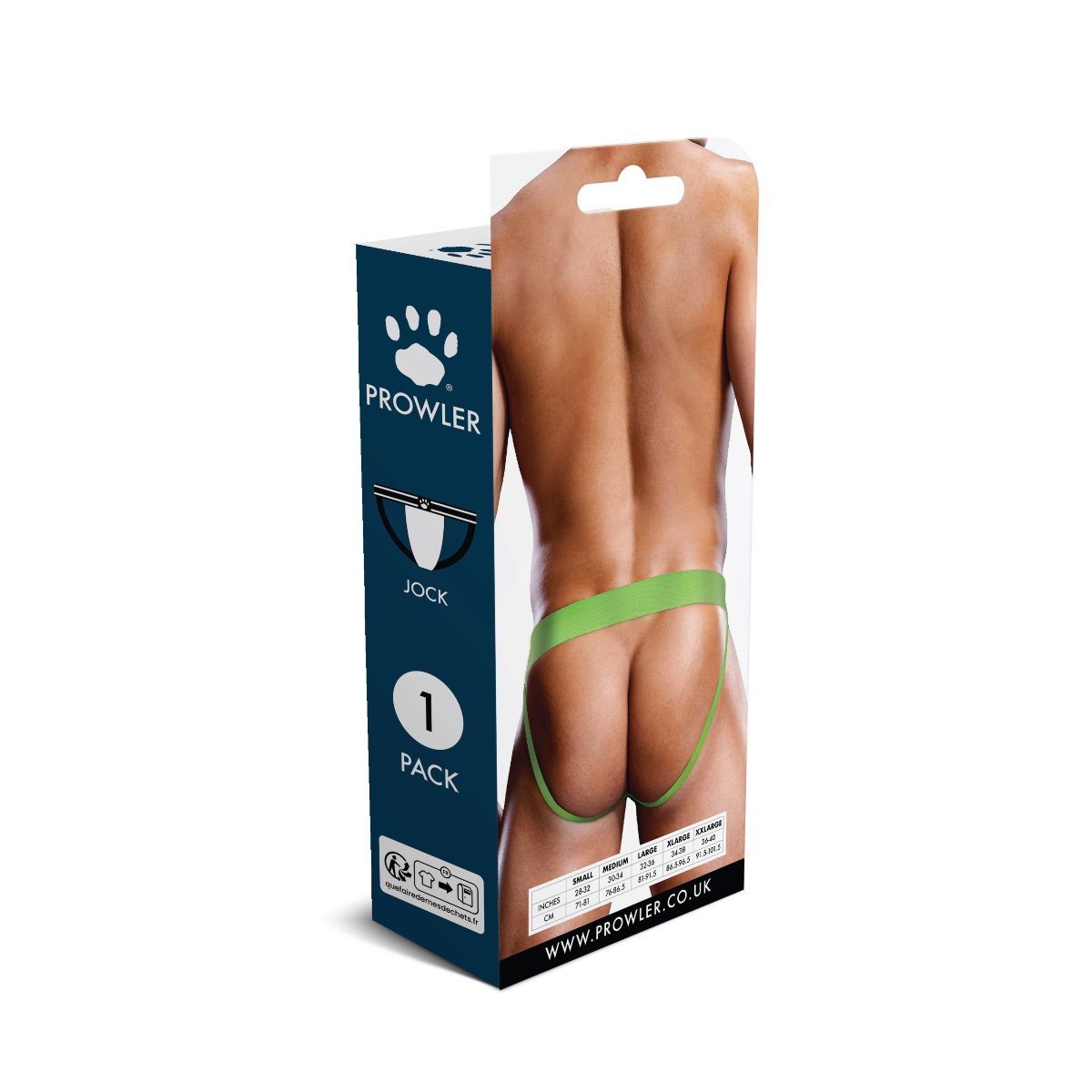 Prowler Neon Green Lace Jock Strap Small - Image 4