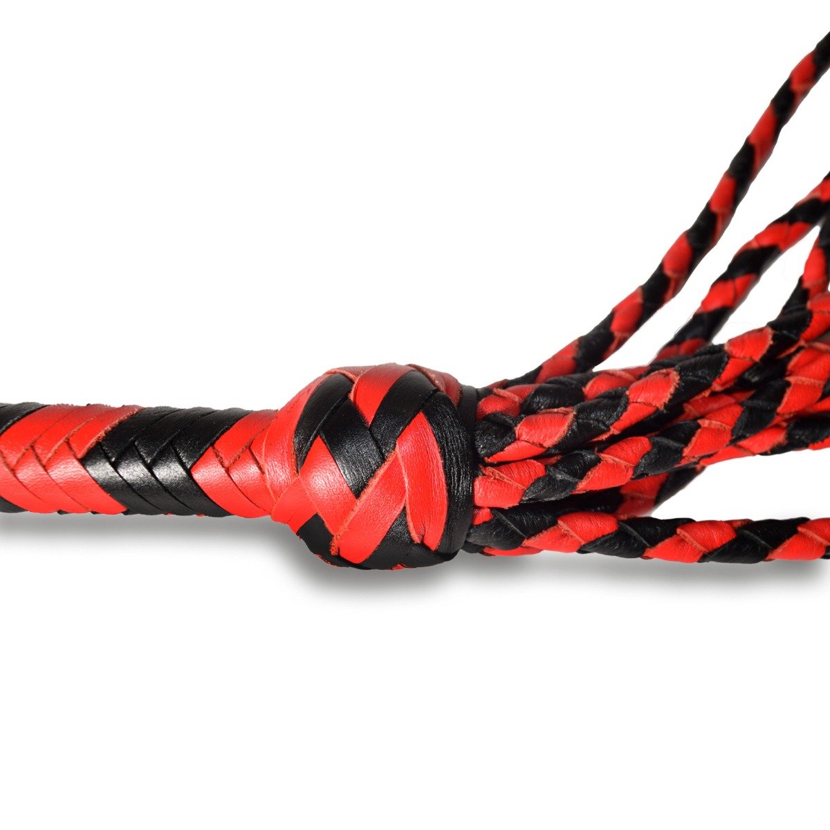 Prowler RED Long Handle Red and Black Flogger - Image 4