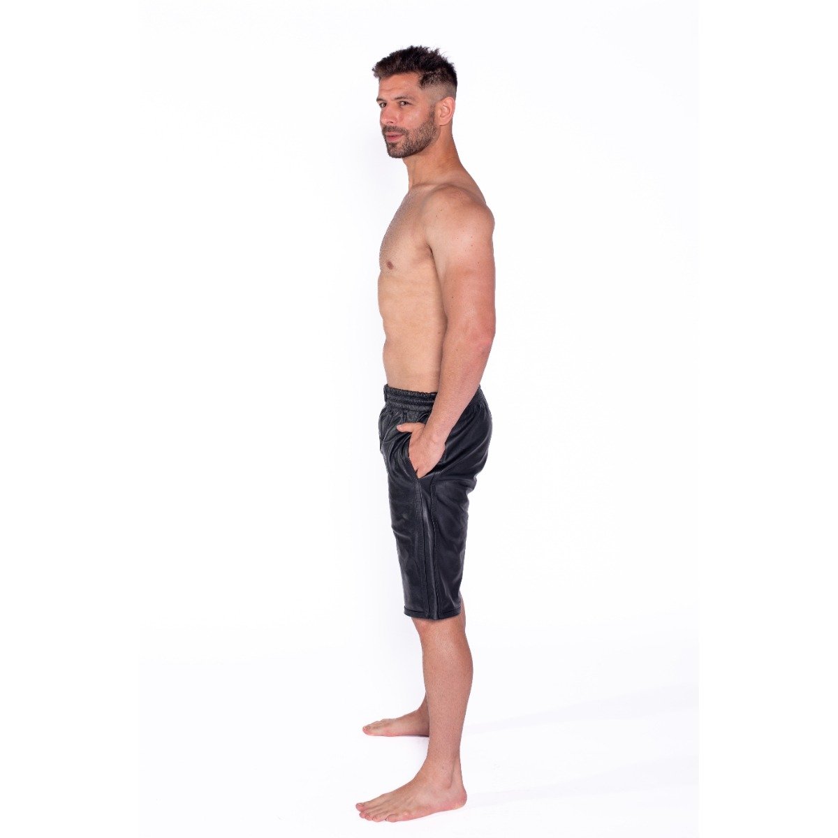 Prowler RED Leather Long Sports Shorts Black XXX Large - Image 3