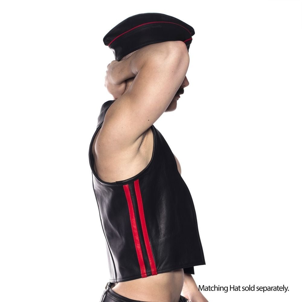 Prowler RED Waistcoat Stripe Black/Red Large - Image 2