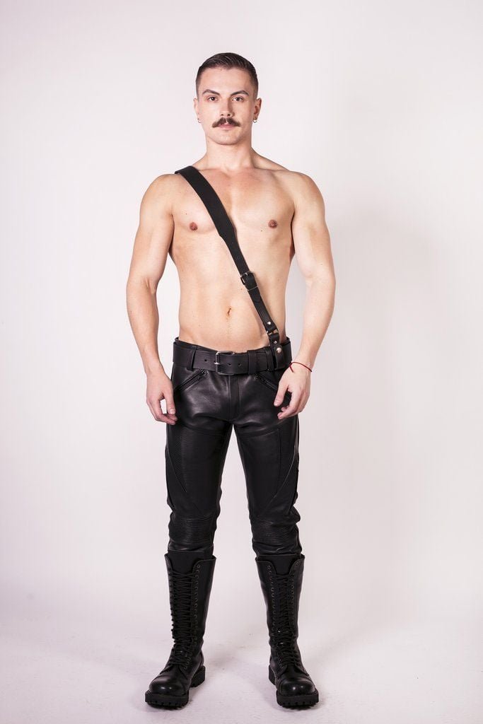 Prowler RED Sam Browne Belt Black Large - Image 2