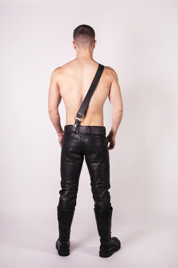 Prowler RED Sam Browne Belt Black Large - Image 4