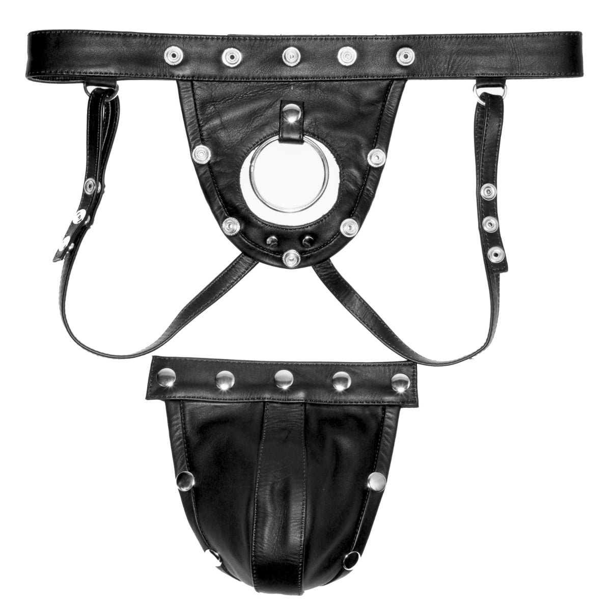 Prowler RED Leather Harness Jock Strap Medium - Image 2