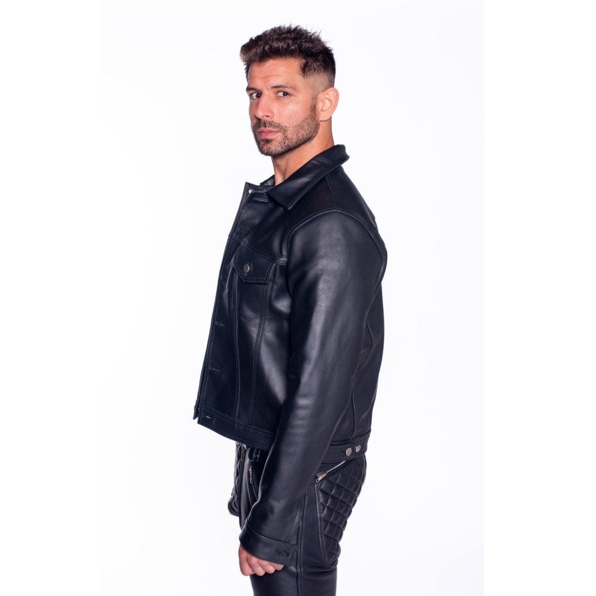 Prowler RED Leather Truker Jacket Extra Large - Image 3