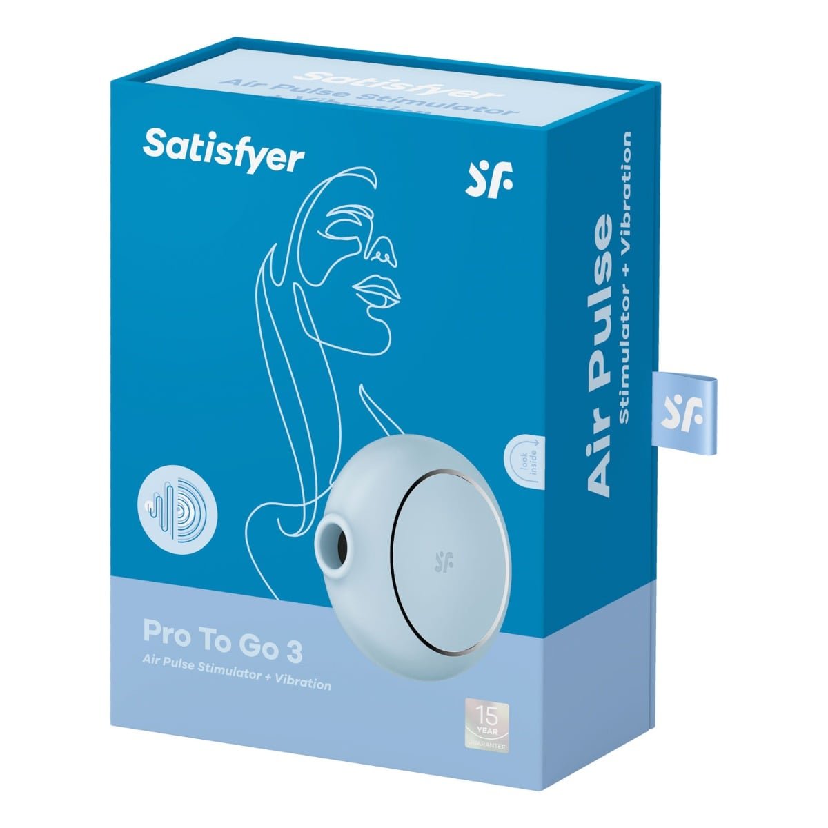 Satisfyer Pro To Go 3 Air Pulse Vibrator Blue - Image 2
