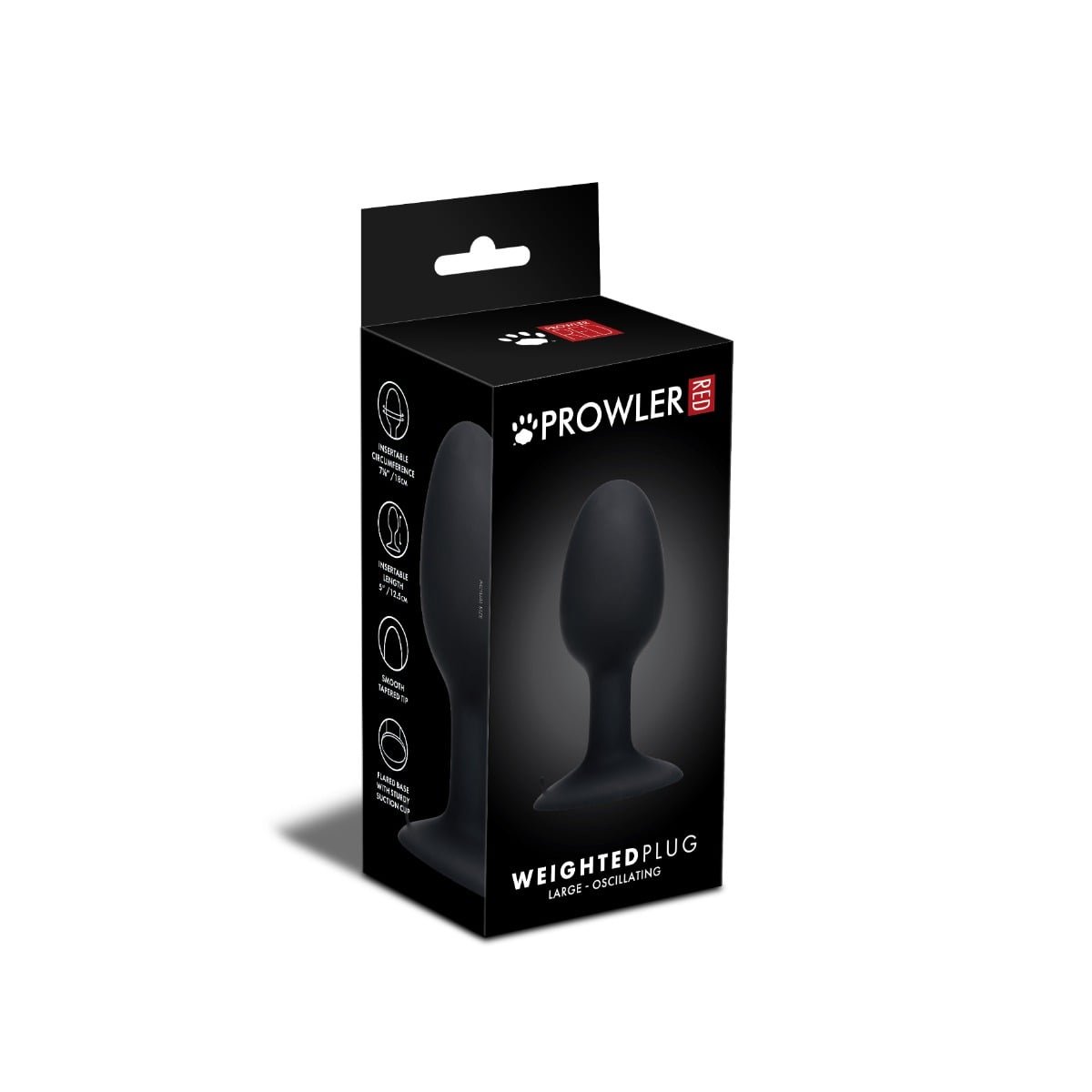 Prowler RED Large Weighted Butt Plug Black - Image 2