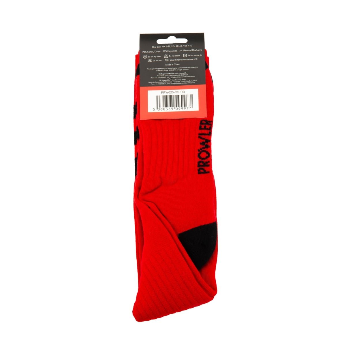Prowler RED Football Sock Red/Black - Image 5