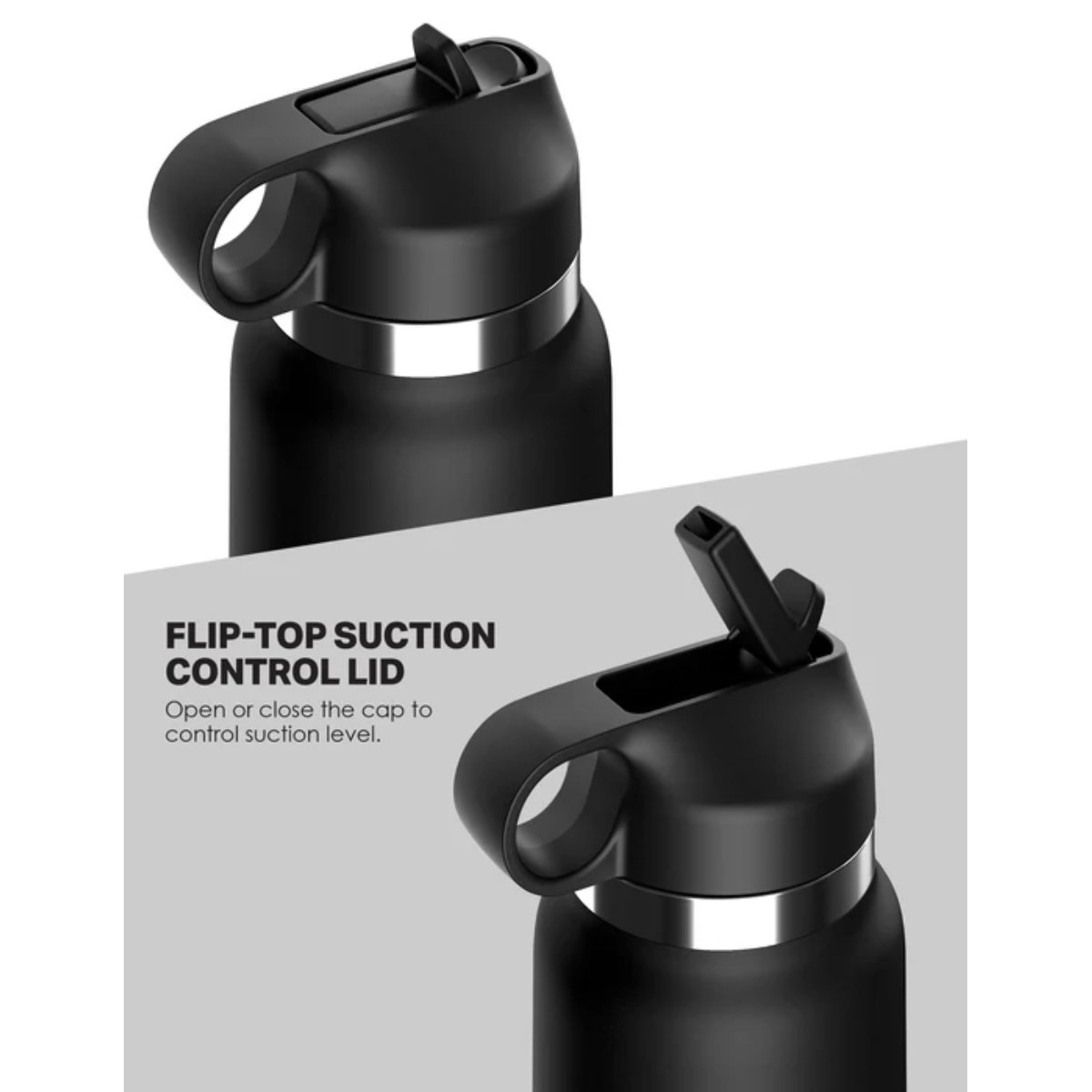 PDX Plus Fap Flask Thrill Seeker Discreet Stroker - Black Bottle - Frosted - Image 3
