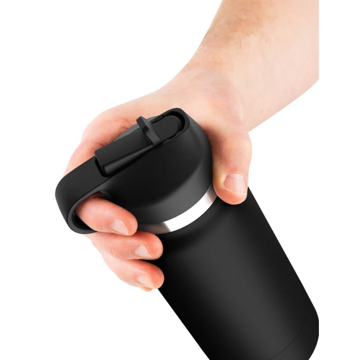 PDX Plus Fap Flask Thrill Seeker Discreet Stroker - Black Bottle - Frosted - Image 4