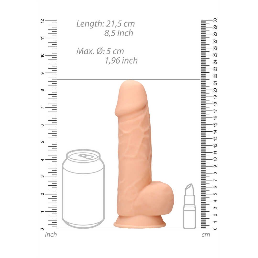 RealRock Ultra Dual Density Silicone Dildo Flesh 8.5 Inch - Image 6