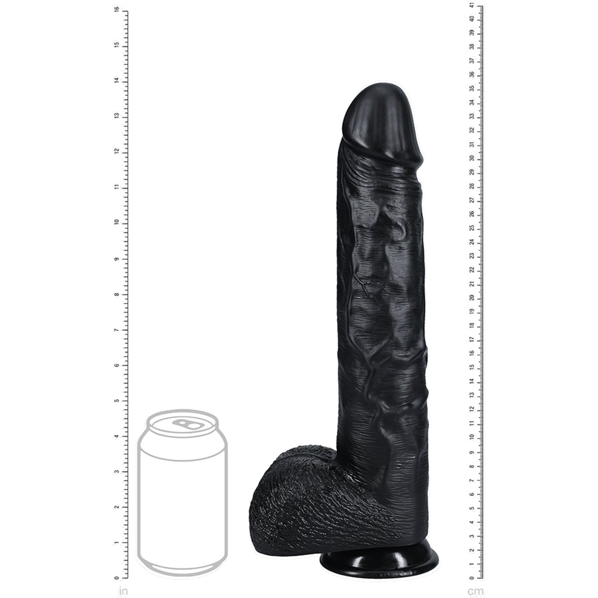 RealRock Extra Large Straight Dildo with Balls 14 Inch - Image 5