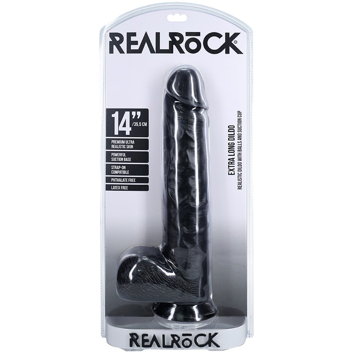 RealRock Extra Large Straight Dildo with Balls 14 Inch - Image 2