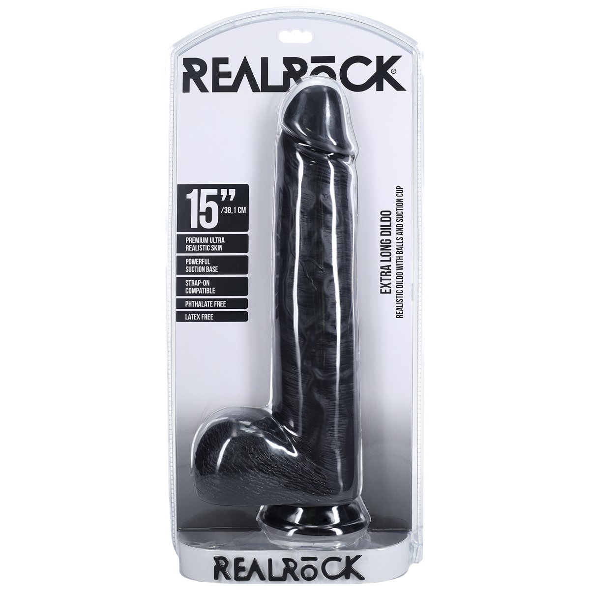 RealRock Extra Large Straight Dildo with Balls 15 Inch - Image 2