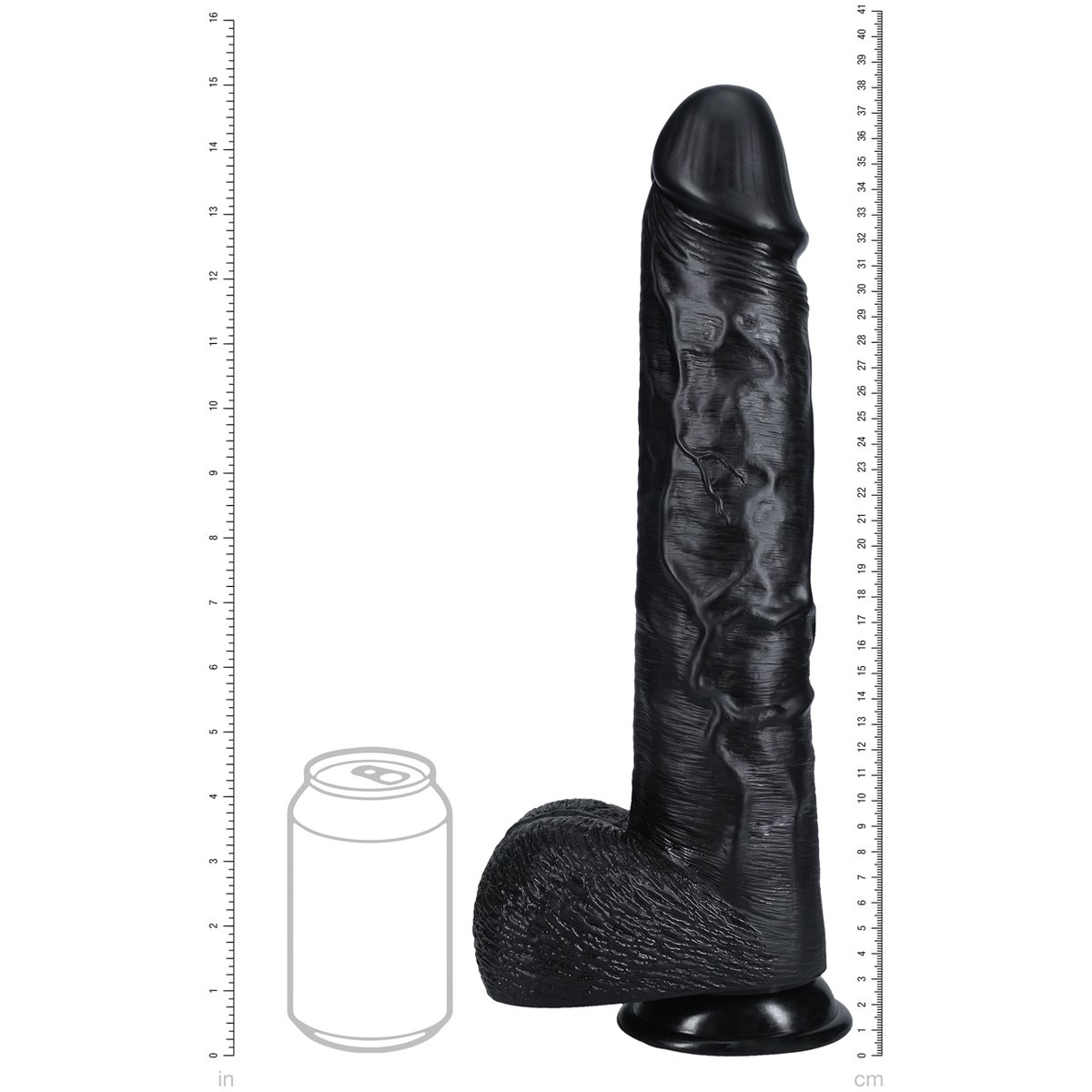RealRock Extra Large Straight Dildo with Balls 15 Inch - Image 4