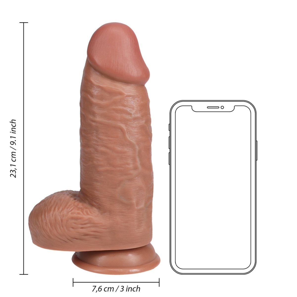Extra Thick with Balls 9 Tan - Image 4