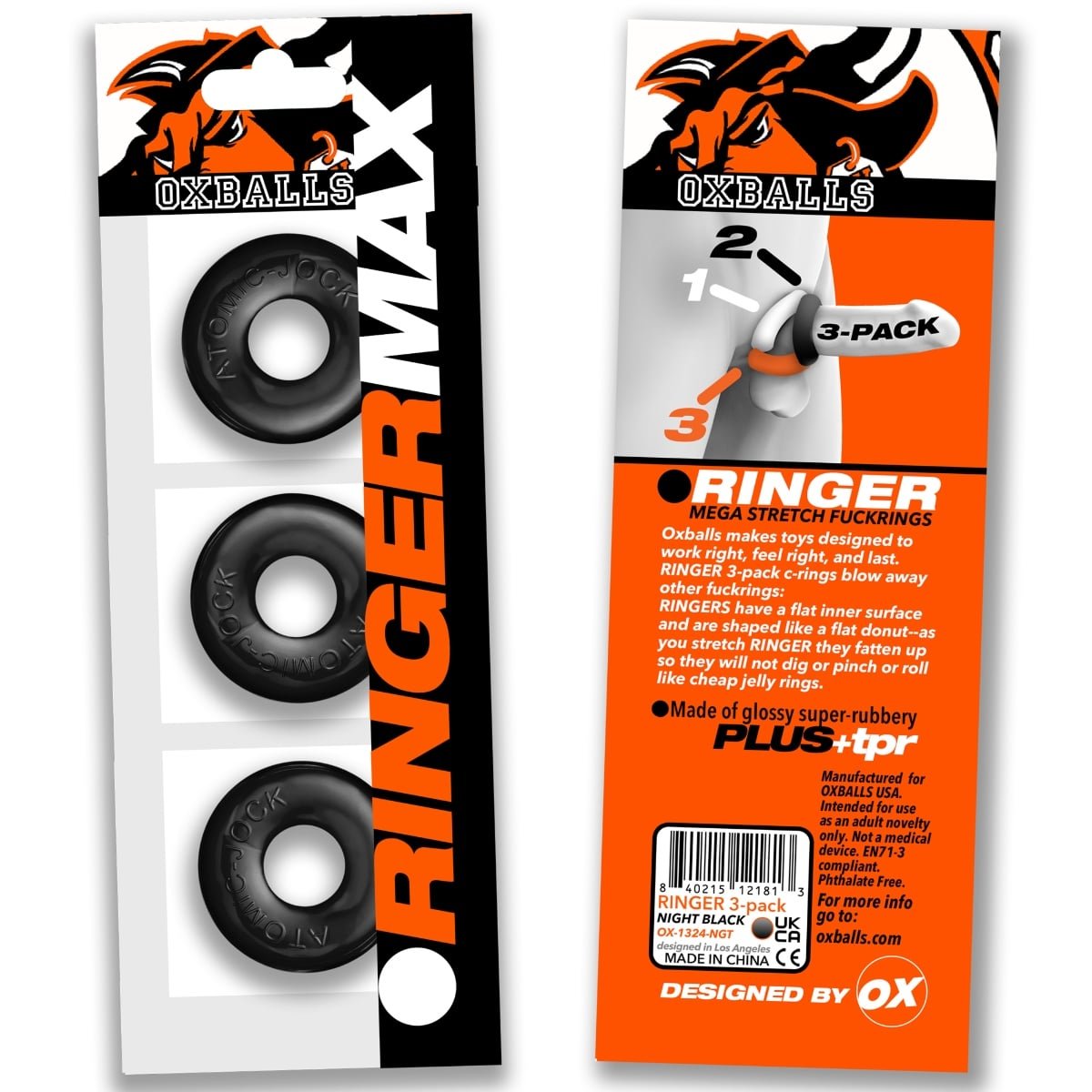 Oxballs Ringer Max 3PK Black - Image 2